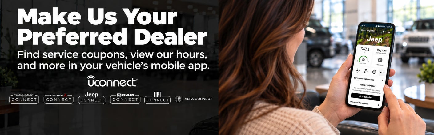 uconnect® make us your preferred dealer | Wetmore's CDJR in New Milford CT