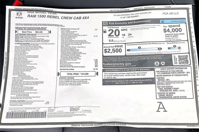 2026 RAM 1500 Rebel