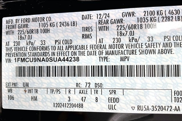 2025 Ford Escape ST-Line Select