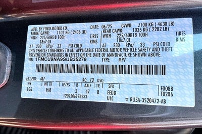 2025 Ford Escape ST-Line Select