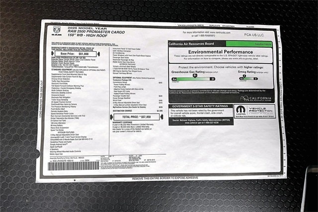 2026 RAM ProMaster 2500 High Roof