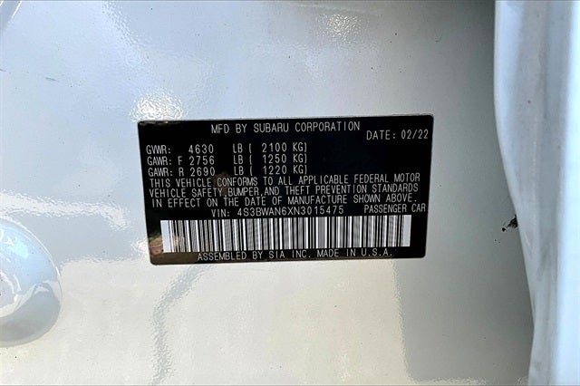 2022 Subaru Legacy Limited