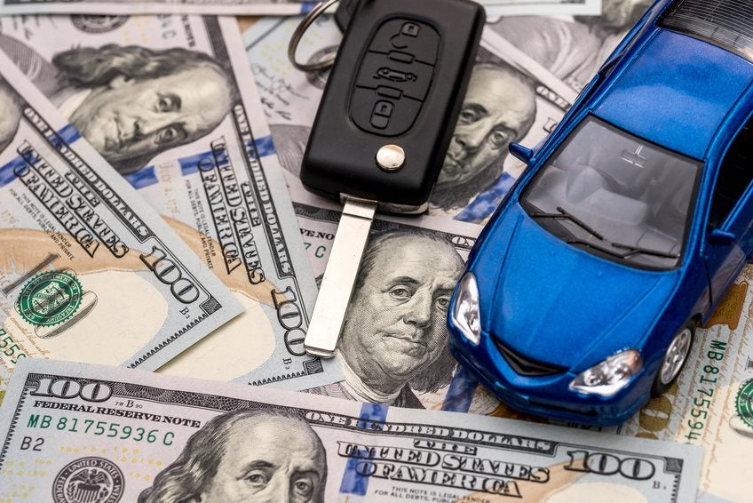 New Car financing with cash and keys