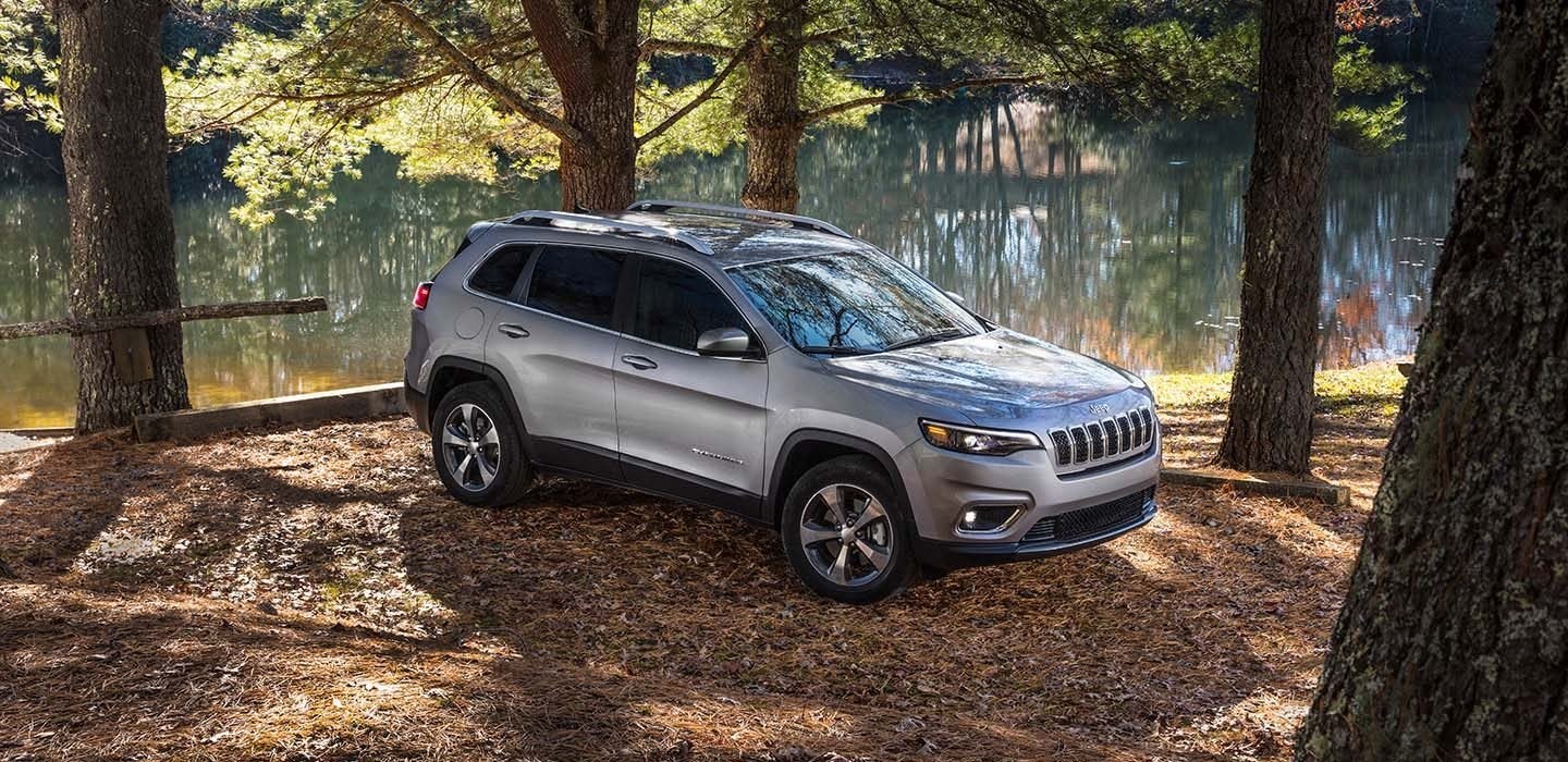 2019 Jeep Cherokee SUV outside in the woods
