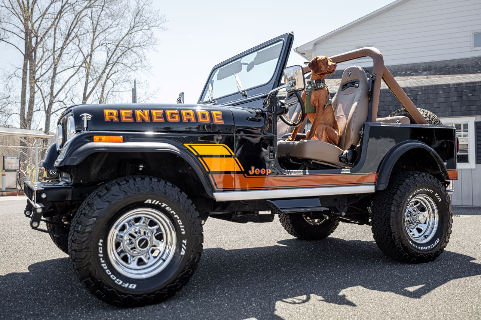 Custom Jeep Renegade with Wetmore’s mascot CJ in New Milford CT